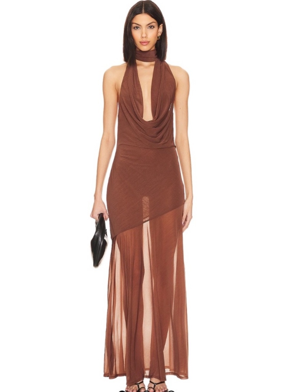 NWT LPA Estelle Maxi Dress in chocolate